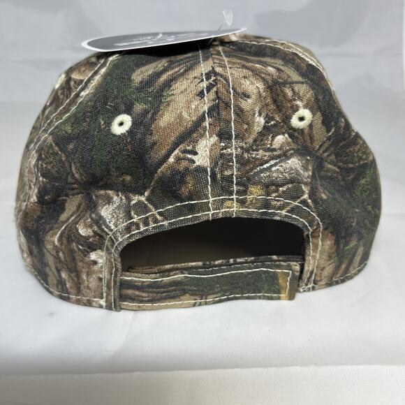 Built Ford Tough Camo Hat Baseball Realtree Camouflage Orange Adjustable - New - Picture 5 of 8